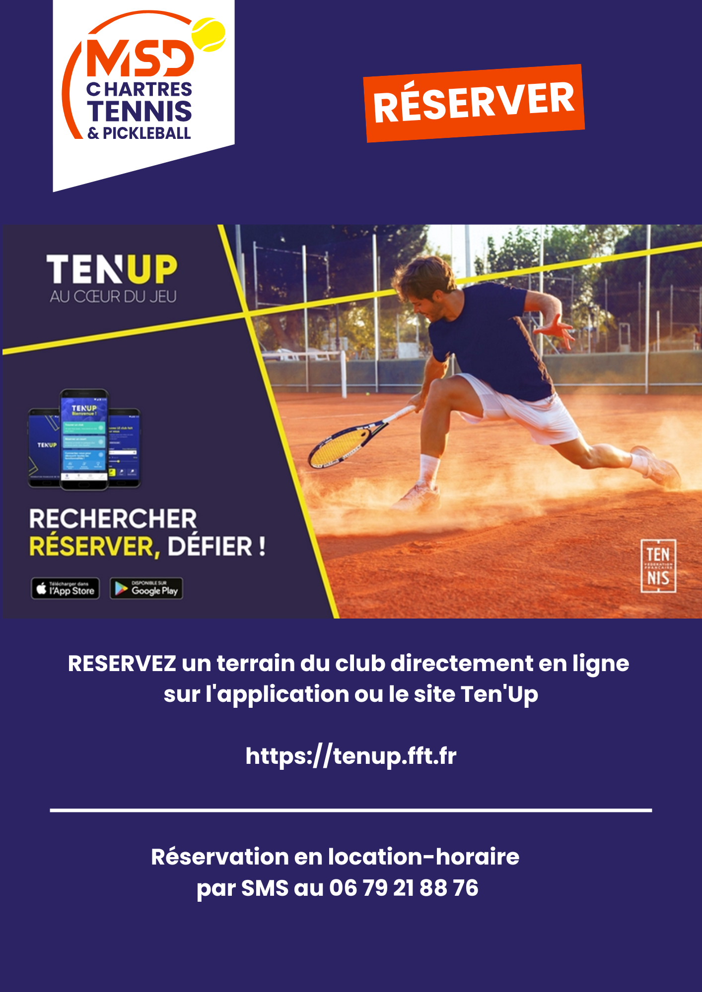 Réserver votre terrain msd chartres tennis & pickleball
